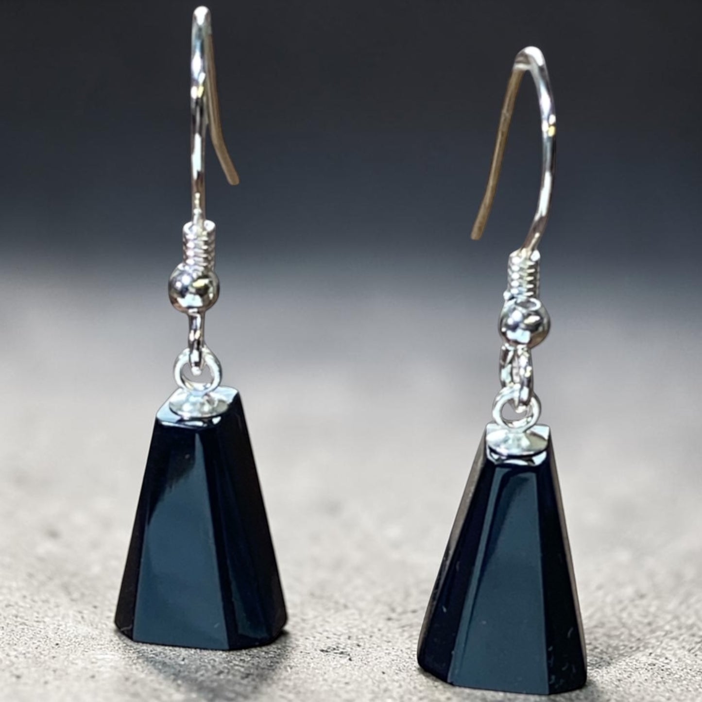 Jet drop earrings 32