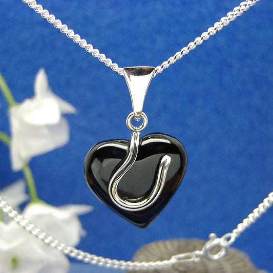 Jet & Silver heart 08