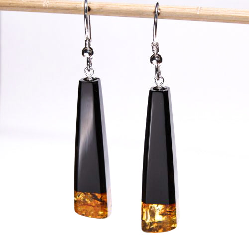 Jet drop earrings 18