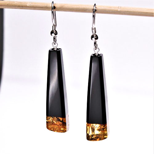 Jet drop earrings 18