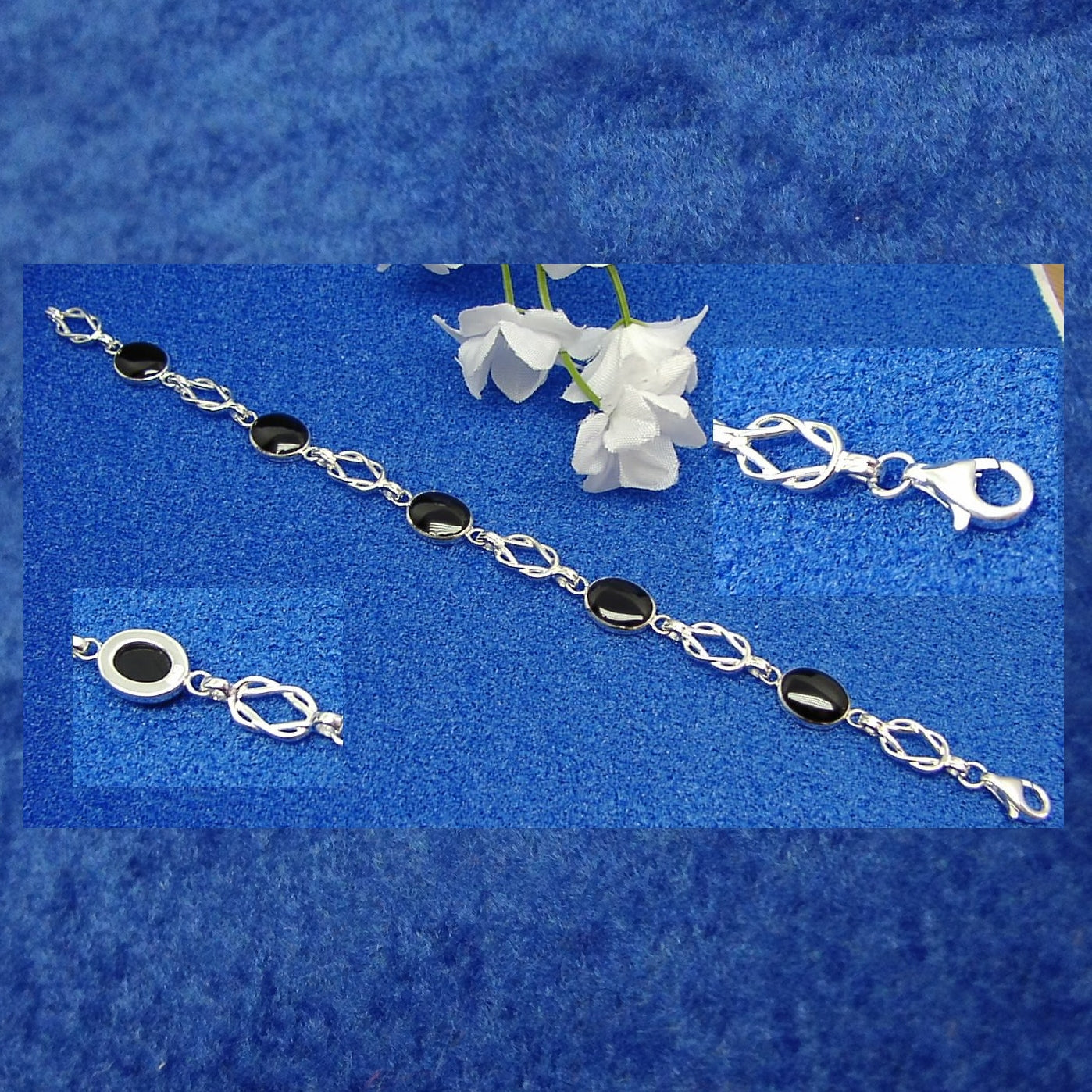 Jet stone clearance bracelet