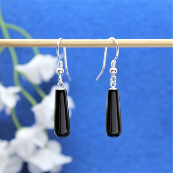 Jet drop earrings 07