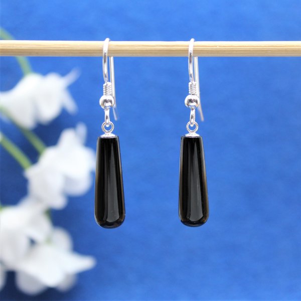 Jet drop earrings 07