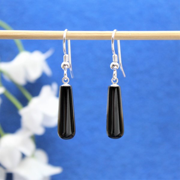 Jet drop earrings 07