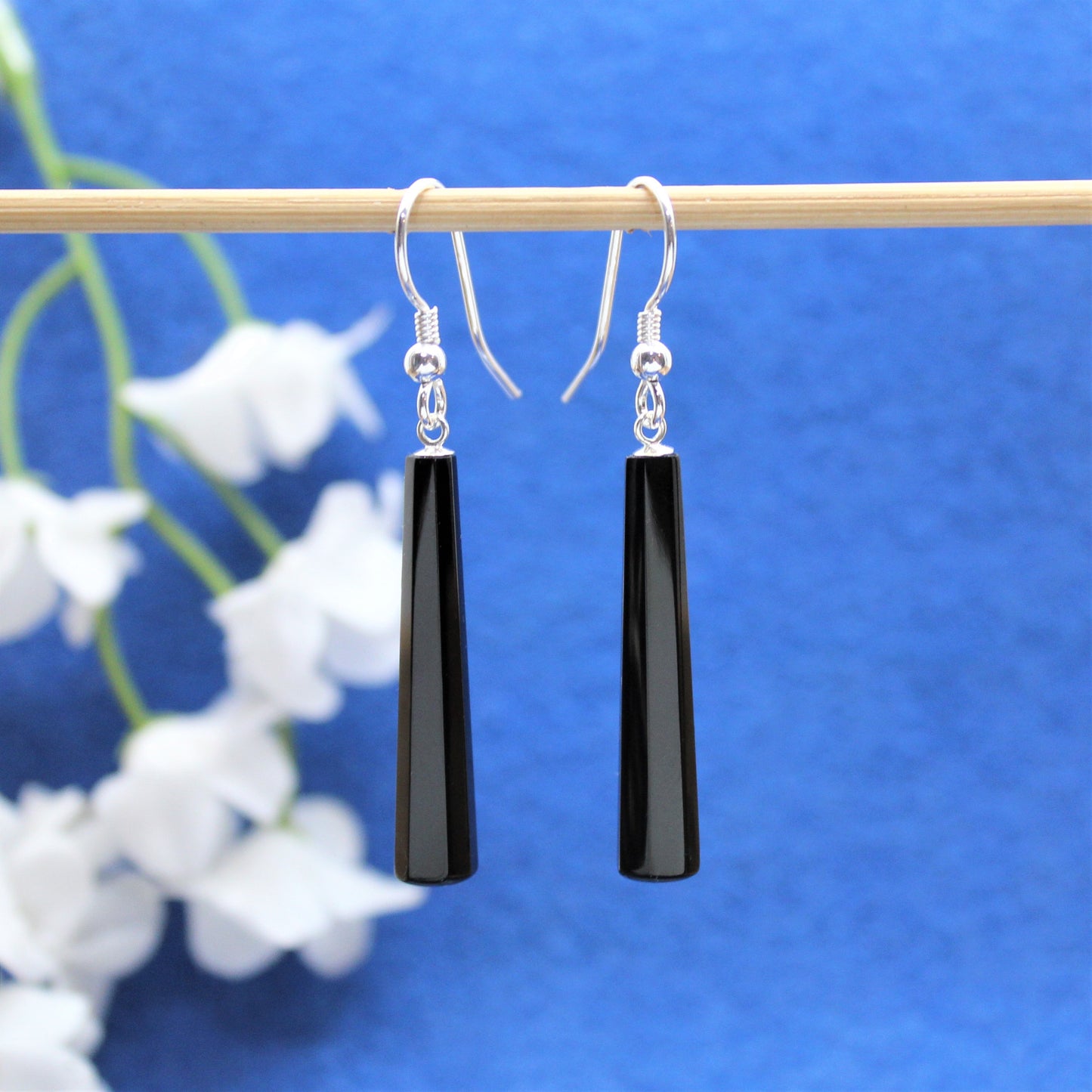 Jet drop earrings 09