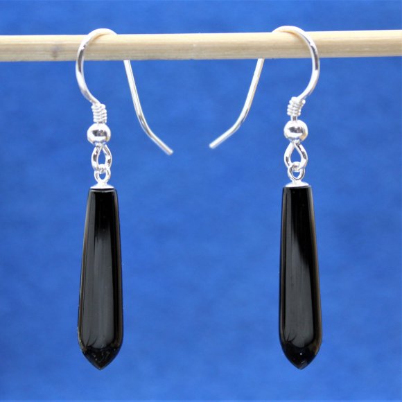 Jet drop earrings 23