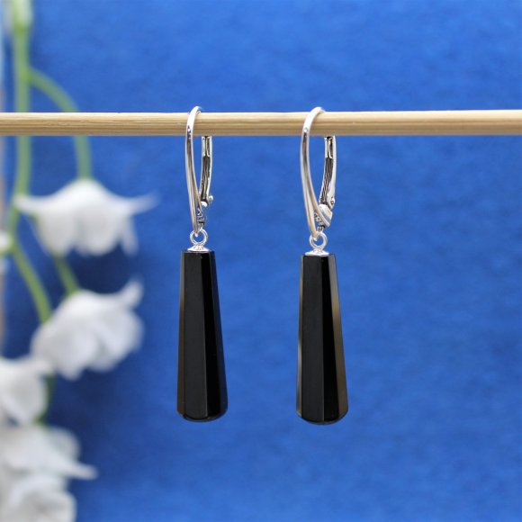 Jet drop earrings 28