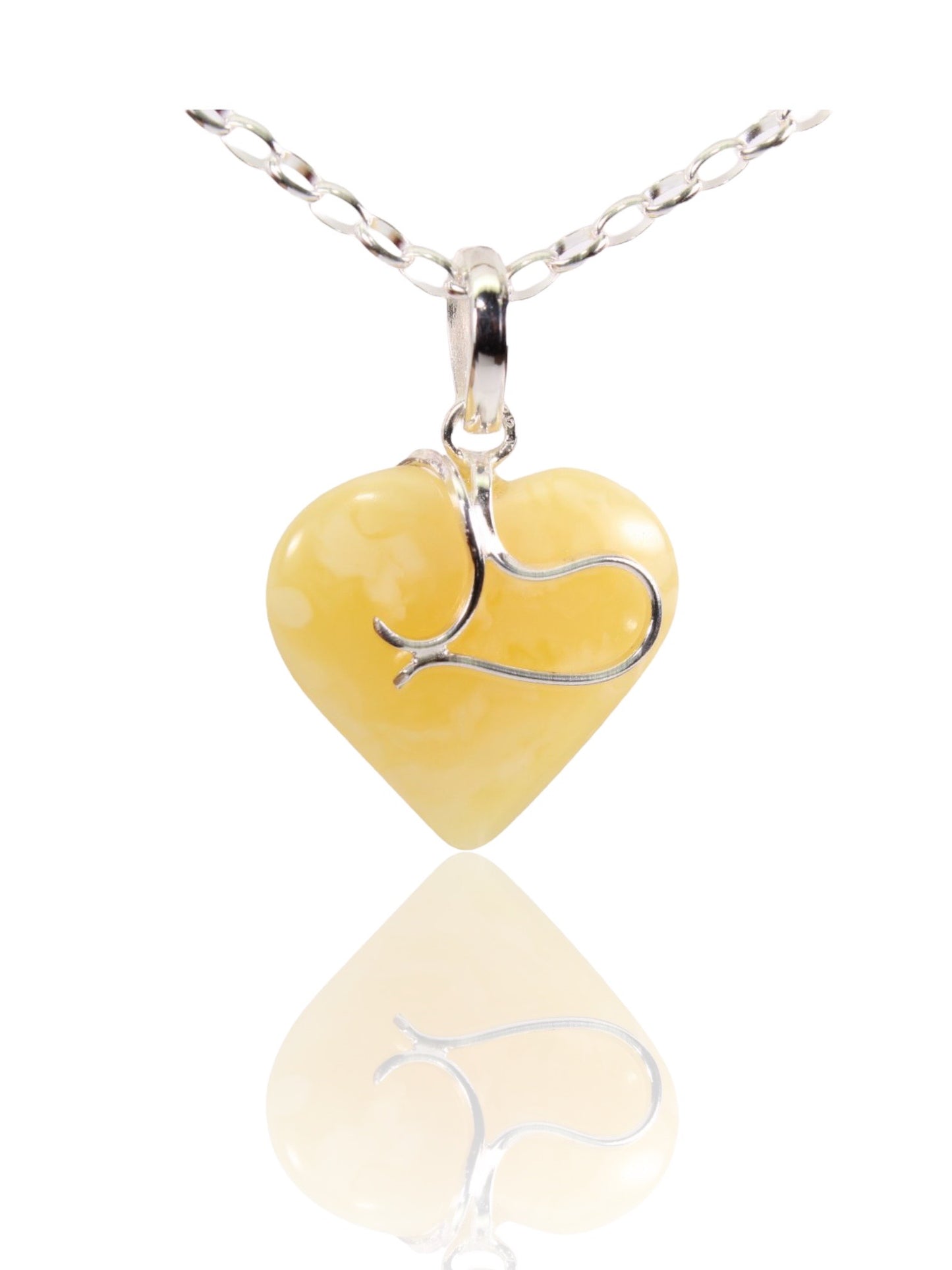 Yellow Amber & silver swirl 4