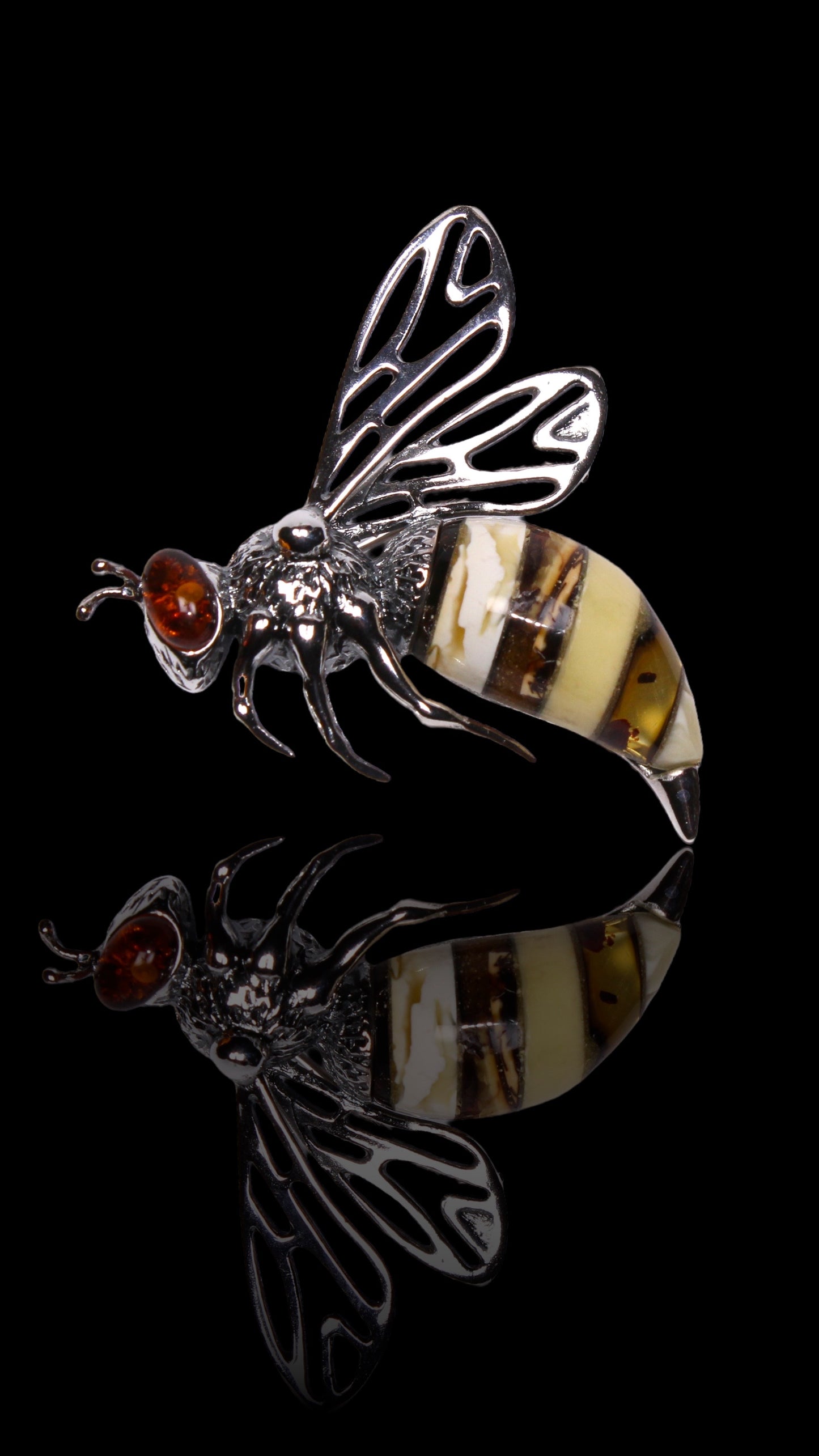 Amber Bee Brooch