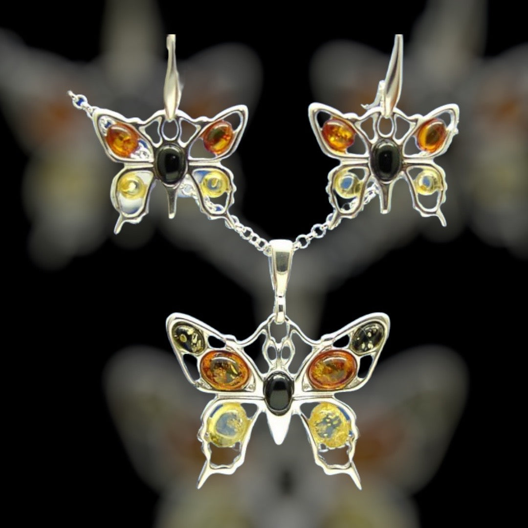 Amber Jet Butterflies