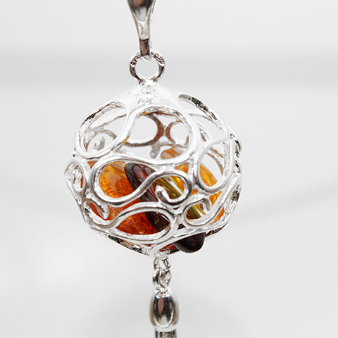 Amber Filigree Sphere