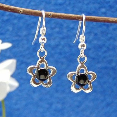 Daisy star Jet earrings