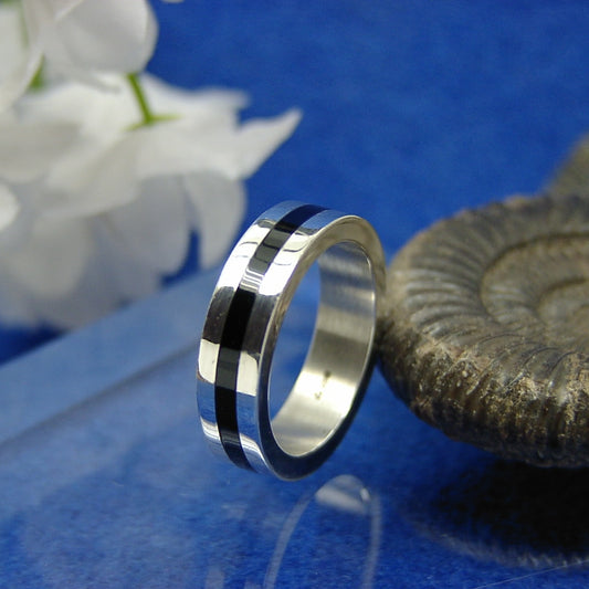 Silver Inlaid ring