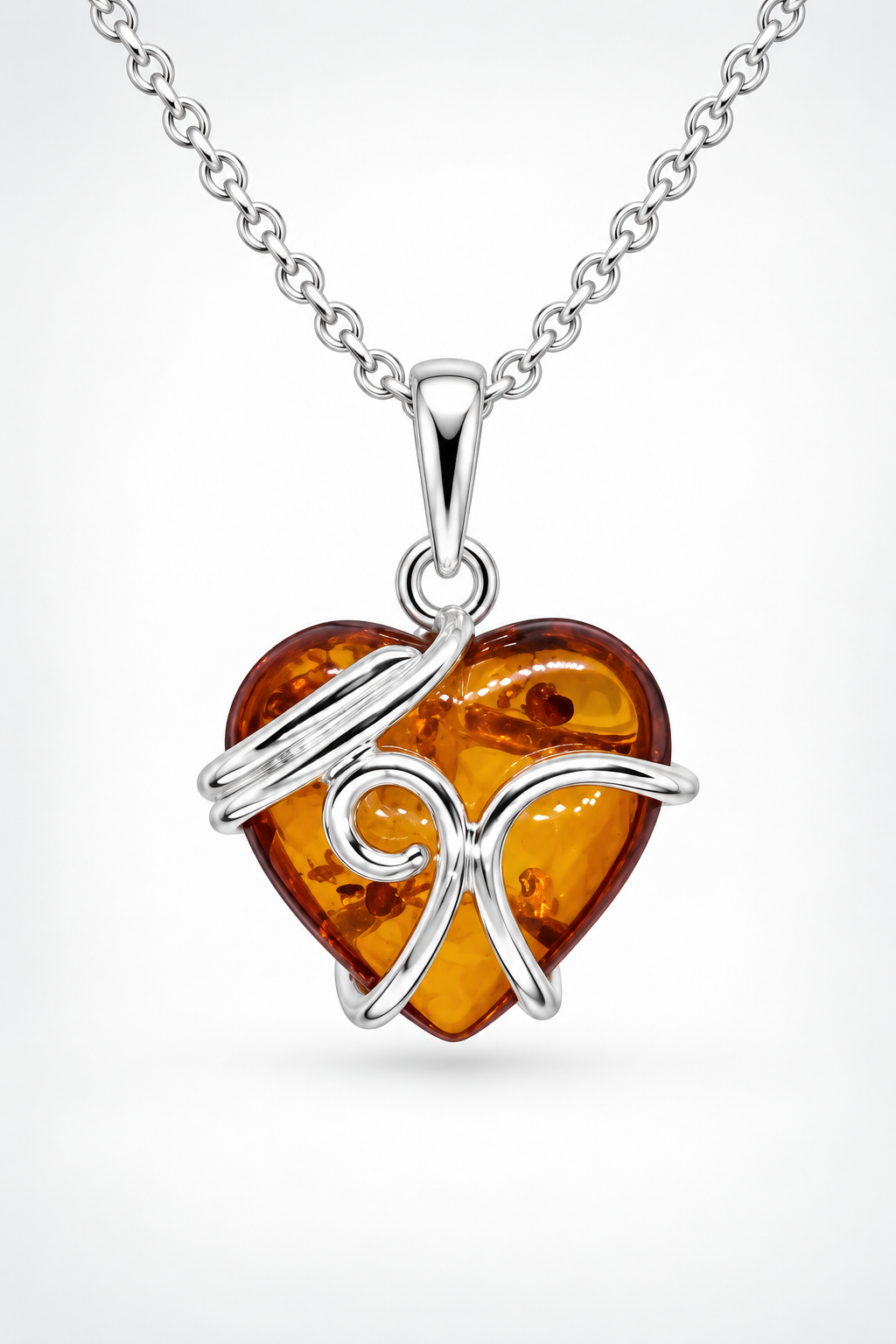 Silver Snake Heart