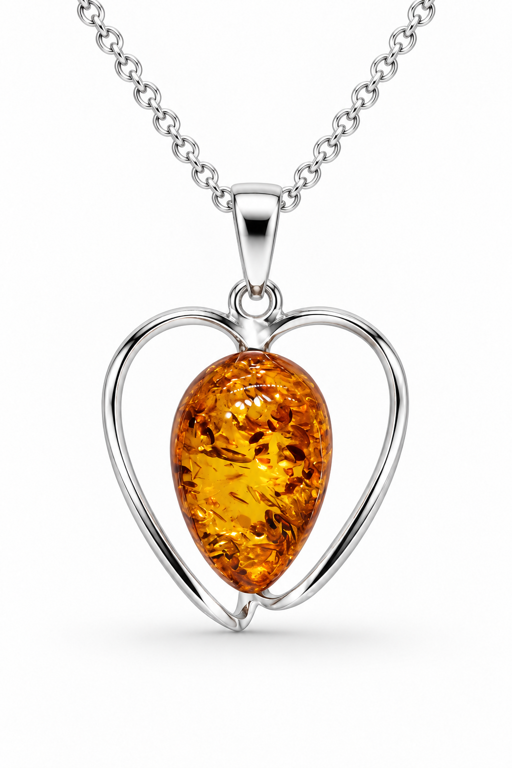 Ribbon Amber heart