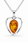 Ribbon Amber heart