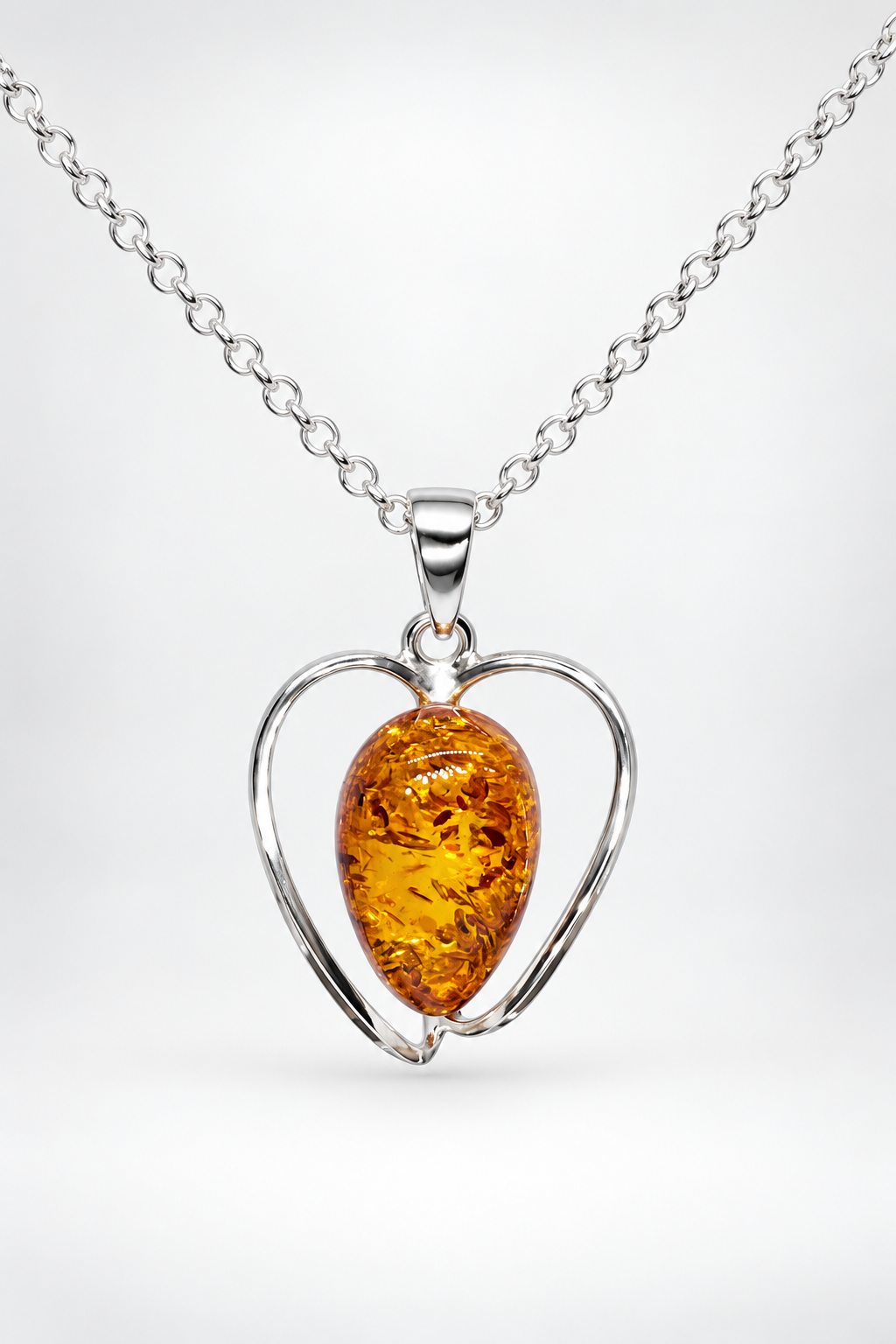 Ribbon Amber heart