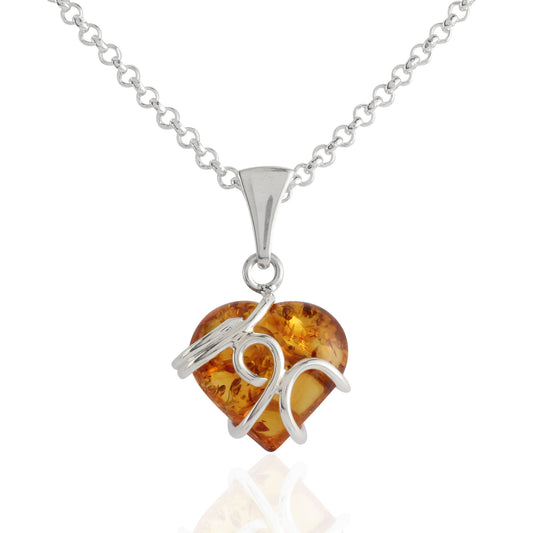 Amber Swirl Heart - 6