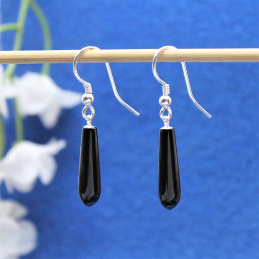 Jet drop earrings 03