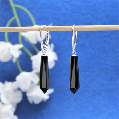 Jet drop earrings 15