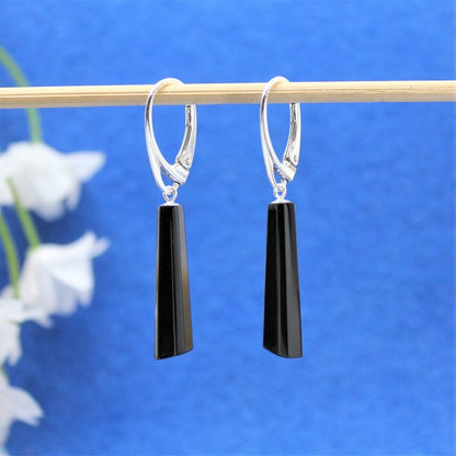 Jet drop earrings 18