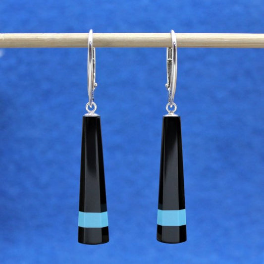 Jet drop earrings 24