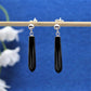 Jet drop earrings 25