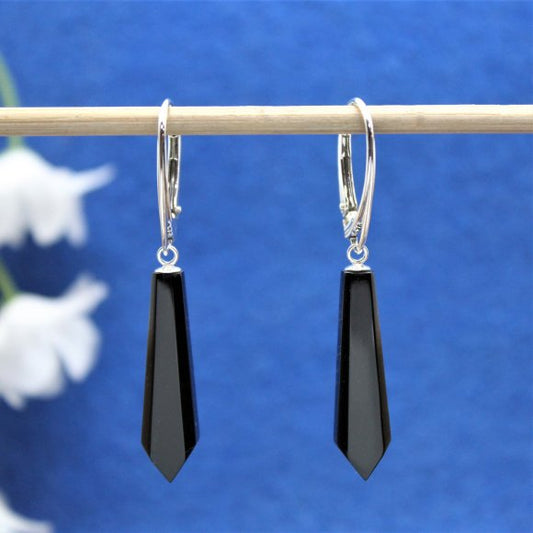 Jet drop earrings 26