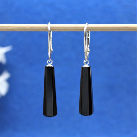 Jet drop earrings 28