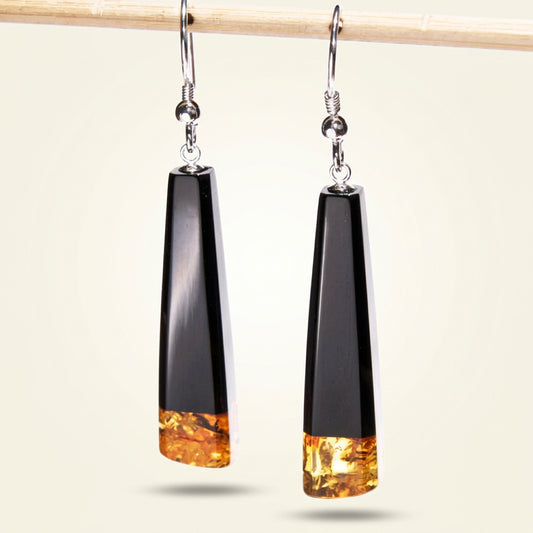 Jet drop earrings 18