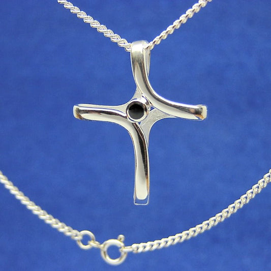 Ribbon cross pendant