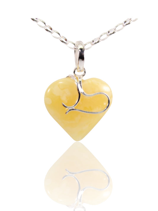 Yellow Amber & silver swirl 4